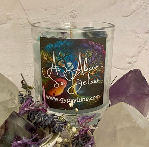 As Above So Below Crystal Candle