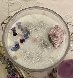 Sacred Space Crystal Candle - SMALL SIZE