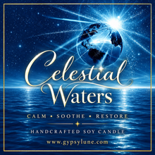 Load image into Gallery viewer, Celestial Waters Crystal Candle