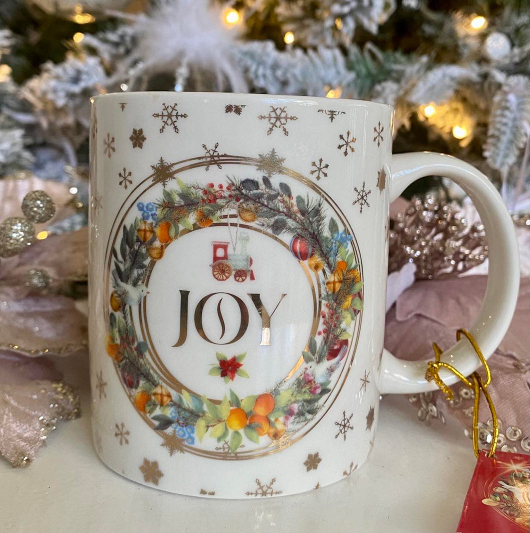 Christmas Coffee Cup Candle - Joy