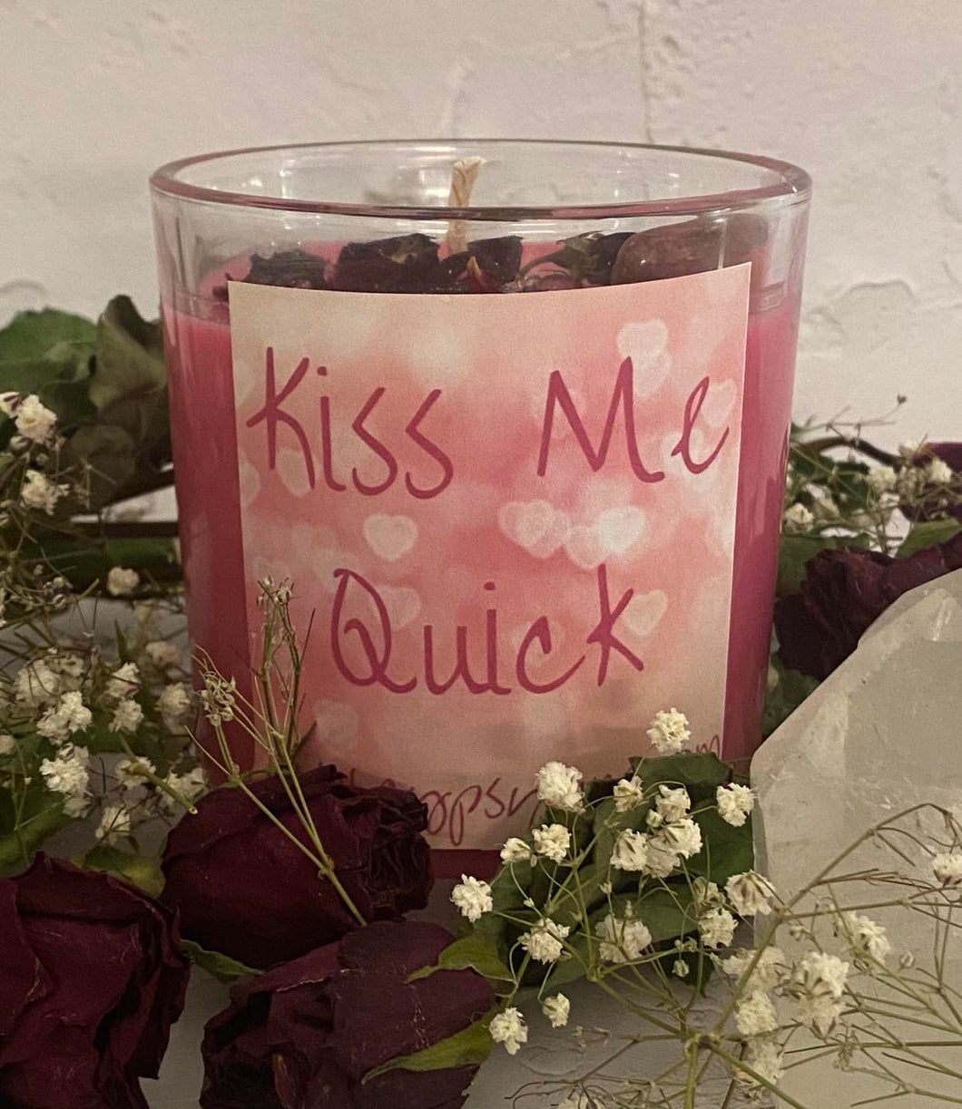 Kiss Me Quick! Intention Candle - SMALL SIZE ONE ONLY