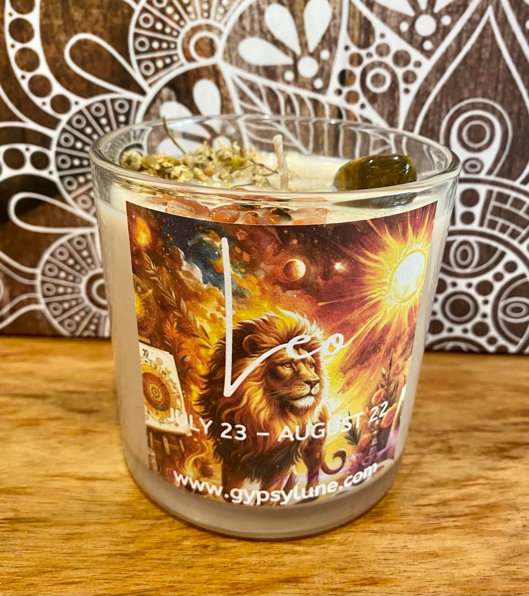 Leo Zodiac Candle