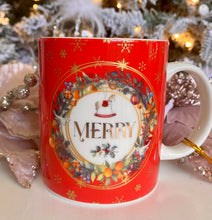 Load image into Gallery viewer, Christmas Coffee Cup Candle - Merry