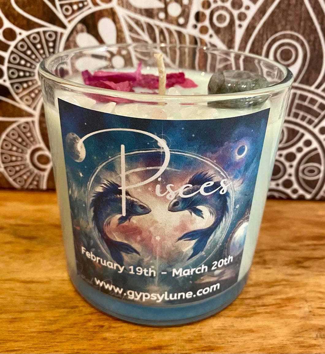 Pisces Zodiac Candle