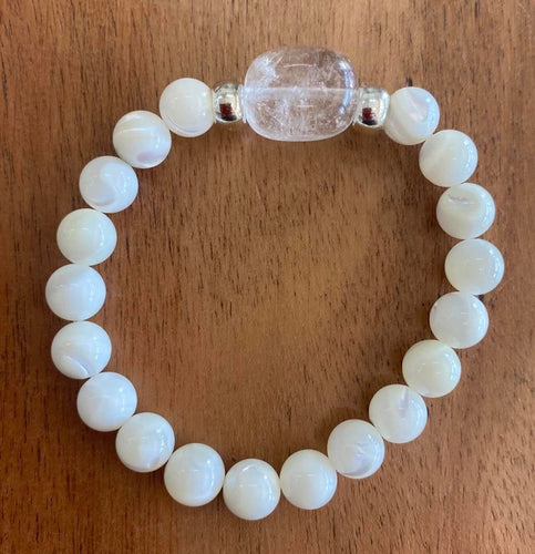 Mother of Pearl Crystal Bracelet