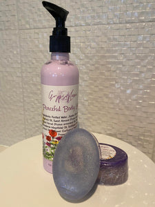 Peaceful  Body Lotion and Crystal Soap Set