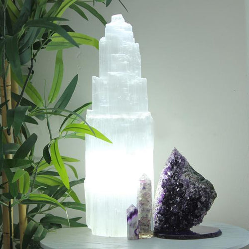 Selenite Lamp - Small 30cm high