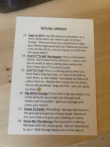 6 Pack of Ritual Sprays